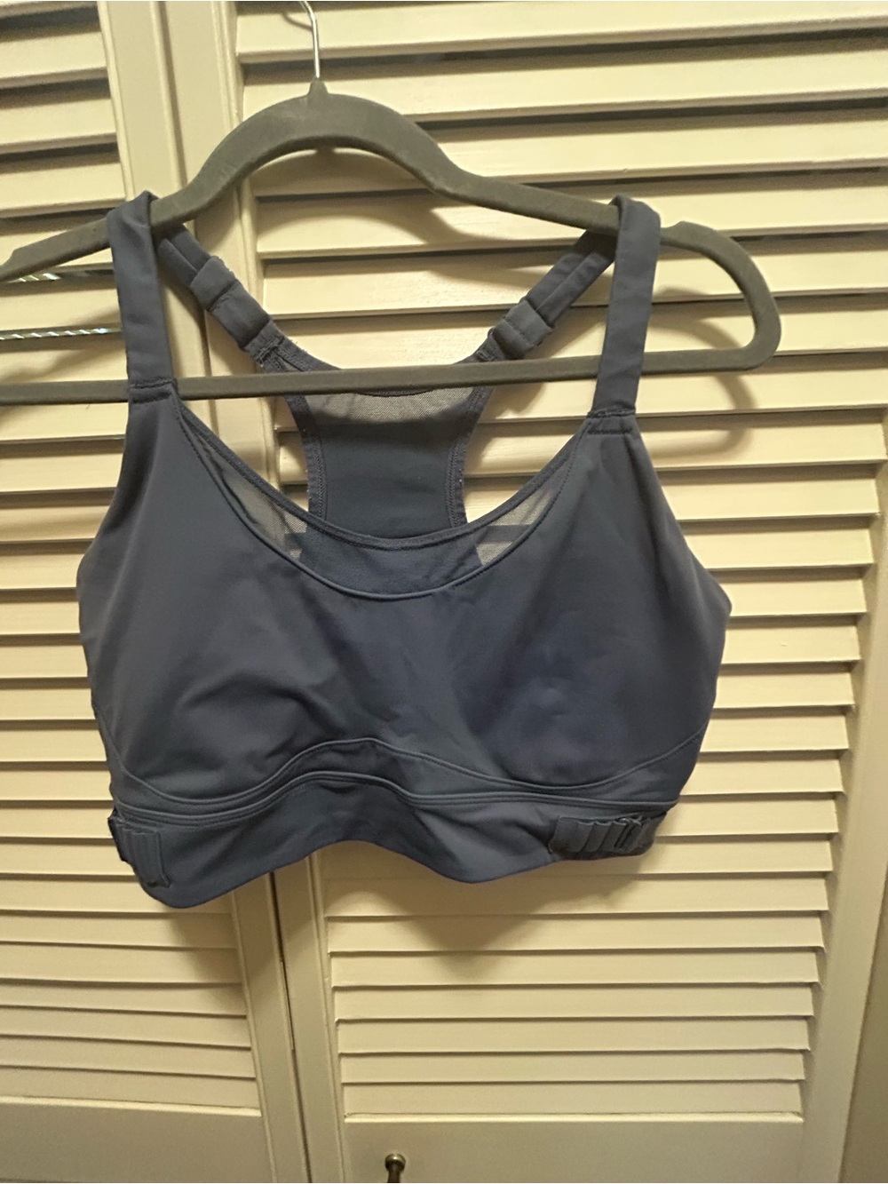 Supportive Racerback Sports Bra - Slate Blue
